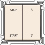 Set de finition pour double interrupteur pour volets Creme