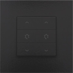 Commande de variateur double pour Niko Home control 6 x Bakelite Black