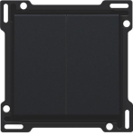 Set de finition pour interrupteur double allumage, interrupteur va-et-vient + bouton-poussoir N.O.,