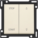 Set de finition pour double interrupteur pour volets Creme