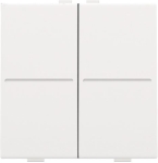 Tweevoudige toets voor draadloze schakelaar of drukknop met 4 bedieningsknoppen White Steel