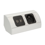 Under - cabinet electrical socket with Usb charger 1 x 230V 2 x Usb, 230V / 16A, Usb: 5Vdc / 2A