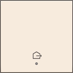 Afwerkingsset met lens voor geconnecteerde enkelvoudige schakelaar met symbool woning verlaten,