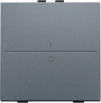 Touche simple avec marquage I et 0 pour interrupteur sans fil ou bouton-poussoir à 2 boutons Alu Ste