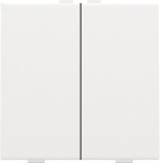Bouton - poussoir double pour Niko Home control White Steel
