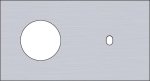 Double cover plate, horizontal 71mm centre distance, for a single switching function and a socket f