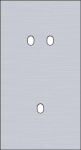 Double cover plate, vertical 71mm center distance, for a double and a single switching function, Ni