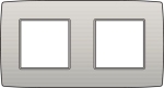 Afdekplaat tweevoudig horizontaal 71mm centerafstand Light Grey