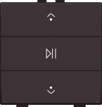 Commande audio simple avec Led pour Niko Home control dark Brown