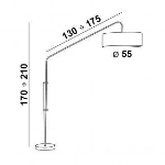 Lampadaire en Bronze griffé