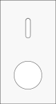 Plaque de recouvrement double, verticale 71mm d'entraxe, pour une fonction de commutation simple et