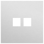 Plaque de recouvrement simple pour double connexion RJ Niko Rocker et Niko Toggle Alu Grey