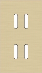 Plaque de recouvrement double, verticale 60mm d'entraxe, pour des fonctions d'interrupteur double, N