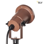 Big Nautilus Qpar51, buitenlamp met grondpin, Roestkleurig IP65 maximum 11W