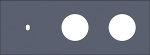 Triple cover plate, horizontal 71mm centre distance, for a single switching function and two socket