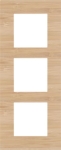 Afdekplaat drievoudig vertikaal 60mm centerafstand Bamboo