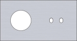 Tweevoudige afdekplaat, horizontaal 71mm centerafstand, voor een stopcontact en een tweevoudige scha