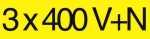 Sticker aanduiding spanning "3 x 400V + N" 70 x 35mm