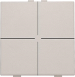 Bouton - poussoir quadruple pour Niko Home control Light Grey