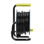 Kabelhaspel, limoen, Schuko voeding: 4 x 250Vac; maximale belasting: 2500W; 15m kabel, limoen