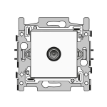 Enkelvoudige mannelijke coaxaansluiting voor TV, 2 GHz, sokkel en afwerkingsset, Wit