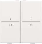 Touche double avec marquage I et 0 pour interrupteur sans fil ou bouton - poussoir 4 boutons de cde