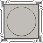 Afwerkingsset voor draaiknopdimmer of snelheidsregelaar Champagne