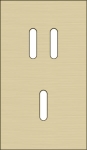 Tweevoudige afdekplaat, verticaal 60mm centerafstand, voor een tweevoudige en een enkelvoudige schak