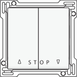 Afwerkingsset voor tweevoudige rolluikdrukknop voor elektronische sturingen Wit