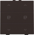 Commande de moteur double pour Niko Home control dark Brown