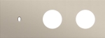 Triple cover plate, horizontal 71mm centre distance, for a single switching function and two socket