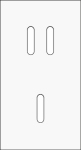 Plaque de recouvrement double, verticale 71mm d'entraxe, pour une fonction de commutation double et