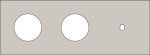 Triple cover plate, horizontal 71mm centre distance, for two socket functions and a single switchin