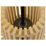 Wud, pendelarmatuur, E27, ballshape, open kabeluiteinde, 1 x max. 60W, Zwart