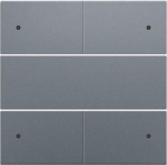 Afwerkingsset voor 4 - voudige potentiaalvrije drukknop 24V met Leds Alu Steel