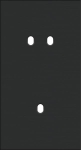 Double cover plate, vertical 71mm center distance, for a double and a single switching function, Ni