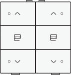Single push button with Led for Niko Home Control, White coated
