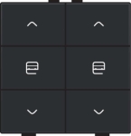 Commande de moteur double pour Niko Home control Bakelite Black