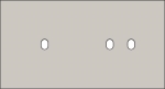 Double cover plate, horizontal 71mm centre distance, for single switching function and double switc
