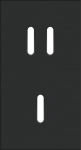 Plaque de recouvrement double, verticale 71mm d'entraxe, pour une fonction de commutation double et