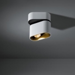 Duell surface Led 2700K flood 1 - 10V / pushdim GI White structure - Champagne