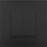 Bouton - poussoir double pour Niko Home control Bakelite Black
