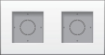 Double surface mounting kit for surface mounting 2 flush mounting functions, White