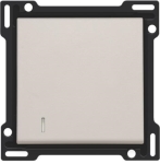 Afwerkingsset met lens voor enkelvoudige schakelaar of drukknop Light Grey