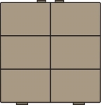 Bouton - poussoir sextuple pour Niko Home control Bronze