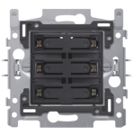 Socle pour sextuple bouton - poussoir libre de potentiel 24V NO avec Led couleur Ambre