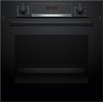 Oven serie 4 multifunctie 60cm, Label A+, 7 verwarmingswijzen, pyrolyse, Rood display, Zwart Zwart A