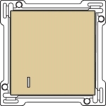 Hotel card switch, base, screw terminals and finishing set Alu Gold coated