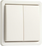 Interrupteur double allumage en saillie, étanche aux éclaboussures d'eau 10AX / 250Vac Blanc