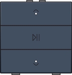 Commande audio simple avec Led pour Niko Home control Alu Steel